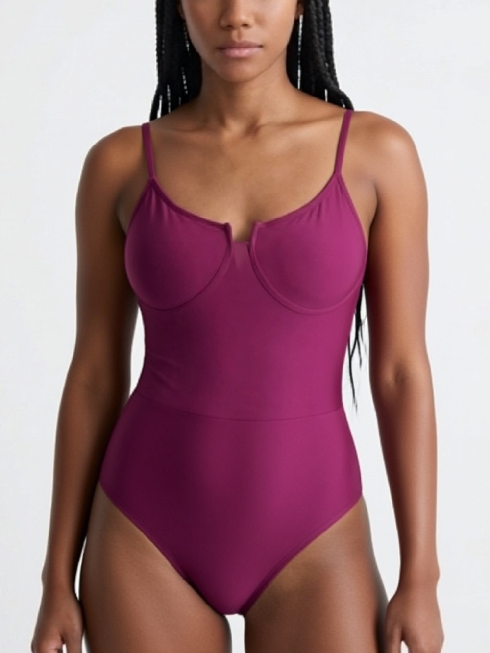 Shade & Shore Plum One-Piece Swimsuit